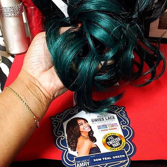 Zury Sis Royal Swiss Lace-AMRY (Color Available: Teal Green/1B) - Picture 7 of 15